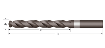 A108 - Dormer HSS Templado al vapor 135°  Broca , serie corta Punta afilada Serie corta DIN 338