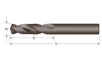 A120 - Dormer HSS Templado al vapor 135°  Broca extra corta Corta DIN 1897