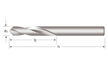 A122 - Dormer HSS Brillante 90° - 120°  Broca para centrados Corta DIN 1897