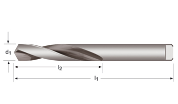 A124 - Dormer HSS Metal Duro Brillante/templado al vapor 118°  Broca extra corta 4 caras con punta soldada de metal duro Corta DIN 8037