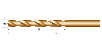 A777 - Dormer HSS-E Bronce 135° NAS907J Broca , serie corta Serie corta DIN 338