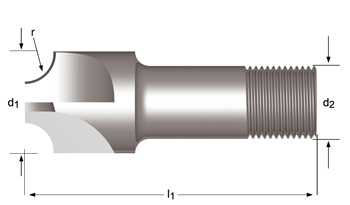 C710 - Dormer HSS Brillante DIN 1835 D Shank Fresas frontales de perfil cóncavo N Dormer Dormer