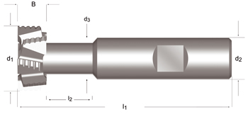 C801 - Dormer HSS-E Brillante DIN 1835 B Shank Fresas de ranurar en ?T? NF DIN 851 DIN 851