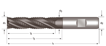 C948 - Dormer HSS-E-PM ALCRONA DIN 1835 B Shank Fresas desbaste NRA DIN 844 L DIN 844 L