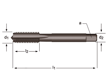 E102 - Dormer HSS-E Templado al vapor M  M Machos de mano Estrías rectas Estrías rectas DIN 352