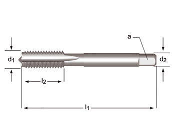 E105 - Dormer HSS Brillante MF  MF Machos de mano Estrías rectas Estrías rectas DIN 2181