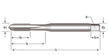 E229 - Dormer HSS-E Brillante UNF  UNF Machos de máquina Estrías rectas Estrías rectas DIN 371