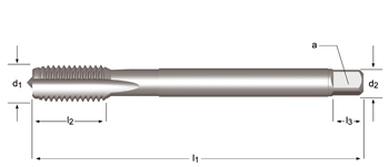 E251 - Dormer HSS-E Brillante M  M Machos de máquina Estrías rectas Estrías rectas DIN 376