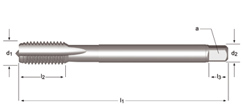 E275 - Dormer HSS-E Brillante UNC  UNC Machos de máquina Estrías rectas Estrías rectas DIN 376