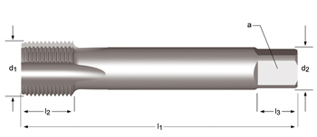 E282 - Dormer HSS-E Brillante G(BSP)  G(BSP) Machos de máquina Estrías rectas Estrías rectas DIN 5156