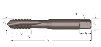 E534 - Dormer HSS Templado al vapor BSW  BSW Machos de máquina Entrada en hélice Entrada en hélice ISO 529