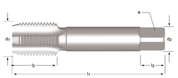 E547 - Dormer HSS Brillante G(BSP)  G(BSP) Machos de máquina Estrías rectas Estrías rectas ISO 2284