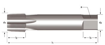 E714 - Dormer HSS-E Brillante NPT  NPT Machos de máquina Estrías rectas Estrías rectas DORMER-ANSI