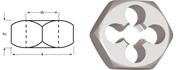 F202 - Dormer HSS Brillante M  M Terrajas, exterior hexagonal DIN 382