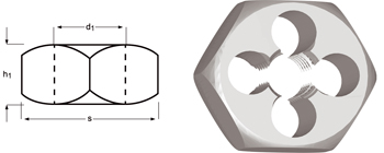 F312 - Dormer HSS Brillante MF  MF Terrajas, exterior hexagonal BS 1127:1950