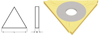 K310 - Dormer HSS-E TiN Cuchillas de tronzar 0° Corte Dormer