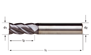 S216 - Dormer Metal Duro AlTiN DIN 6535 HA Shank Fresas de acabado N Dormer Dormer