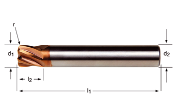 S536 - Dormer Metal Duro TiSiN DIN 6535 HA Shank Fresas de acabado de gran avance N Dormer Dormer