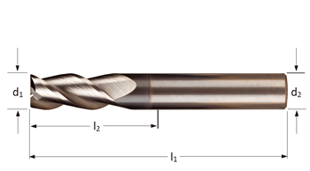 S713 - Dormer Metal Duro AlCrN DIN 6535 HA Shank Fresas de acabado N Dormer Dormer