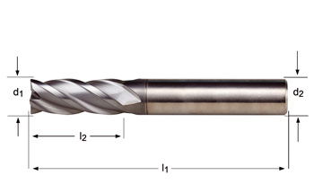 S814HA - Dormer Metal Duro ALCRONA DIN 6535 HA Shank Fresas de acabado N DIN 6527 L DIN 6527 L