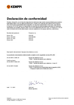 Declaración de conformidad