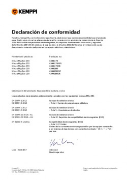 Declaración de conformidad